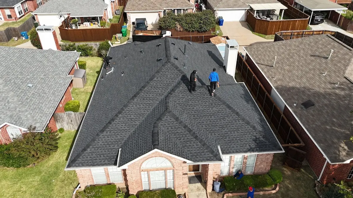Slate & Tile Roof Repair work in progress on a Montebello property